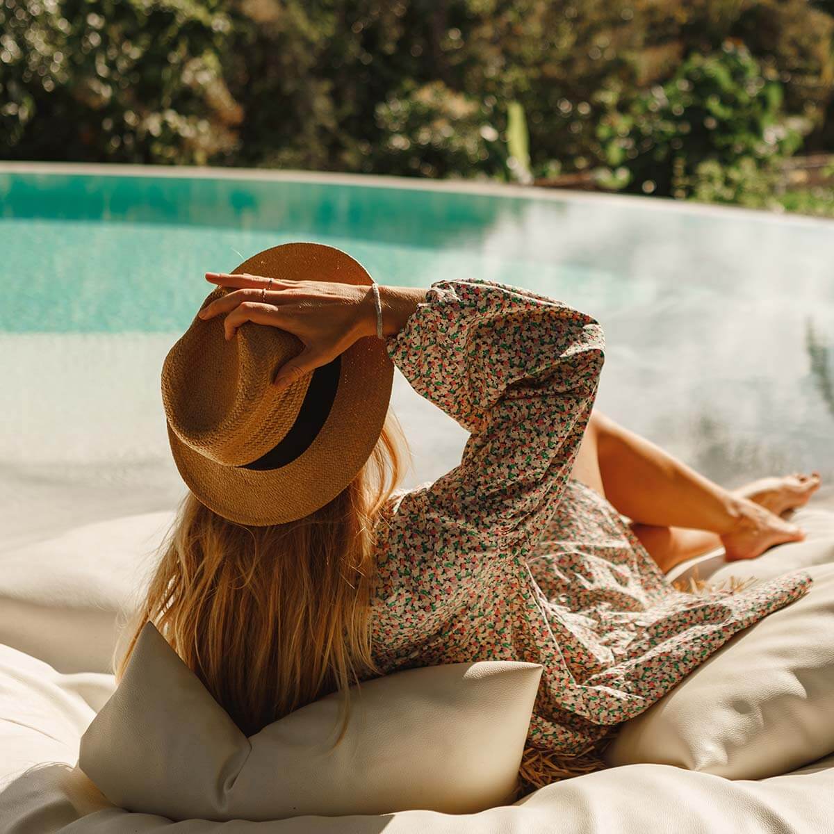 Relax at the private pool