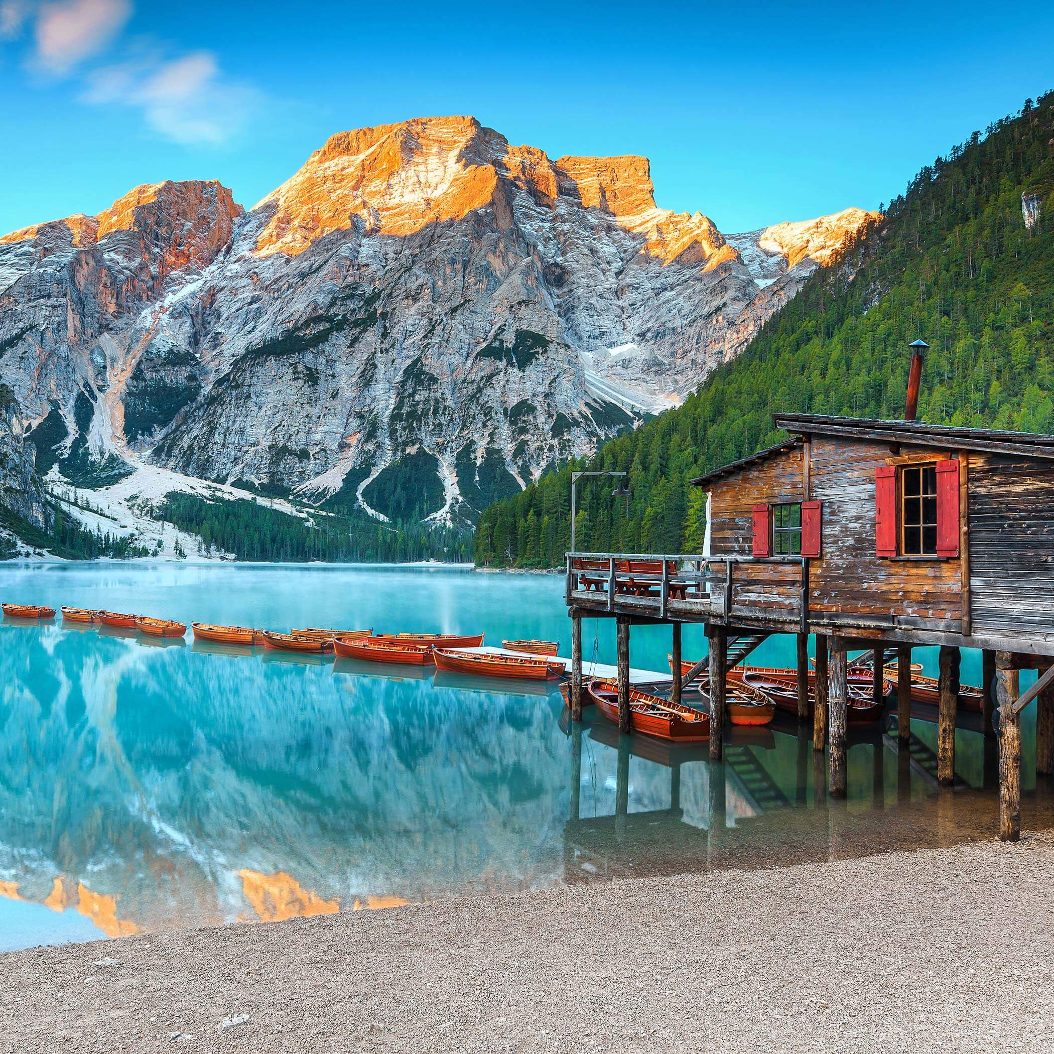 Lake Braies in the Dolomites